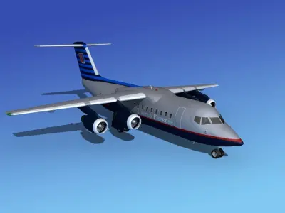 BAe 146-200 United Airlines 1 3D model