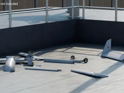 Mugin 5 Drone Crashed 3D model