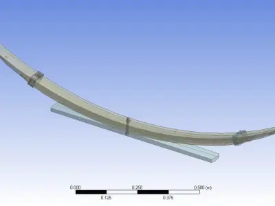 Leaf spring 3d rendering model for engineers 3D model