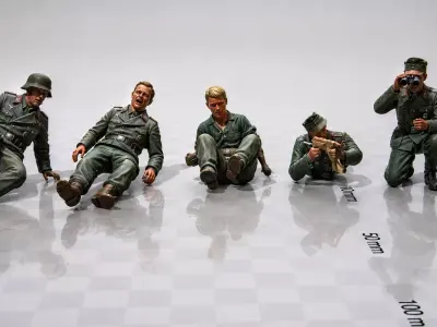 Wounded German Tank Crew 3D print model