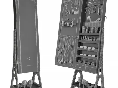 Mirror Organizer Cabinet 2 3D model