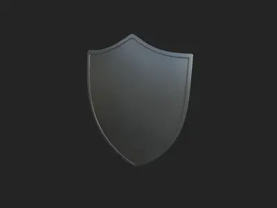 Shield silver 3D model