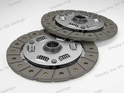 Spare parts for car clutch disk 3D model