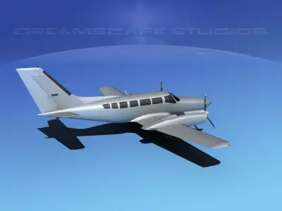 Cessna 404 Titan Bare Metal 3D model
