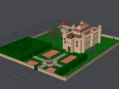 Palace with Grounds 3D model