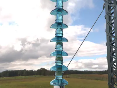 Electricity Pylon Free low-poly 3D model