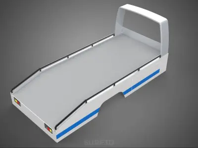 BODY BED ONLY FLATBED TOW TRUCK TOWING TOWTRUCK PICK UP VEHICLE 3D model