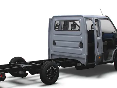 Iveco Daily Crew Cab L3 Chassis 2023 3D model