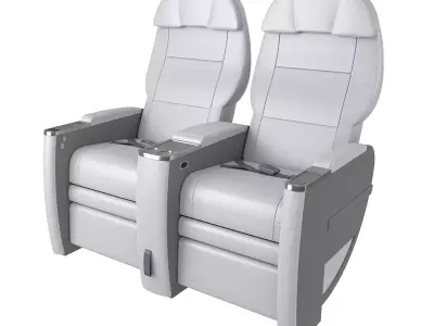 Airplane seat Geven business class 3D model