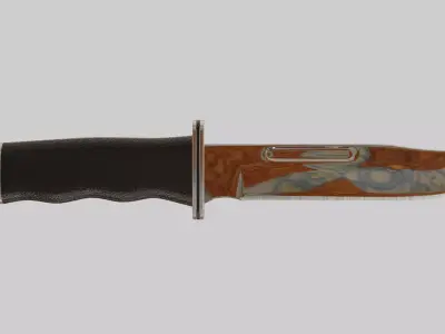 Hunting knife Free 3D model