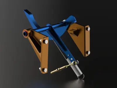 P-51D Mustang Tail Wheel Declutching Camshaft Supports Sta 311-5 3D print model