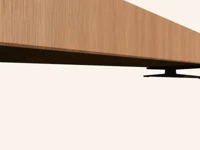 Scandinavian Wood TV Stand - Metal Legs - Low Poly 3D Model Free low-poly 3D model