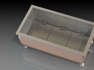 Stainless steel Tub 3D model