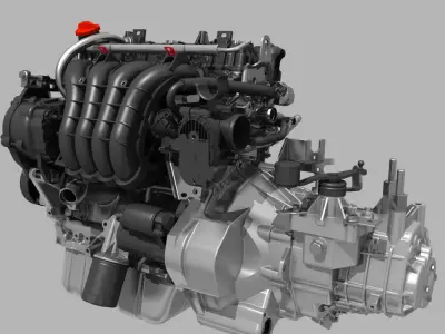 Engine with Transmission 3D model