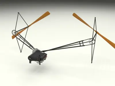 Wright Flyer Propulsion Animated 3D model
