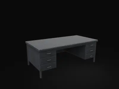 Old Office Free low-poly 3D model