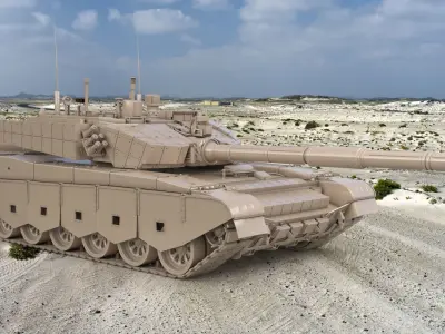 Tank China Type ZTZ 99A MTB Clay Vray  3D model