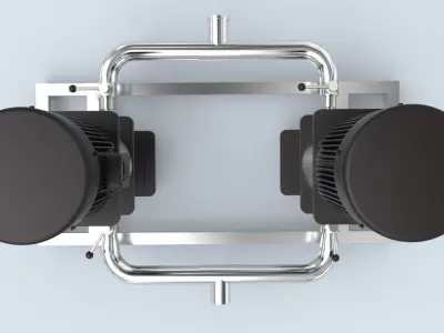 High Pressure Feed Filter Pump Low-poly 3D model