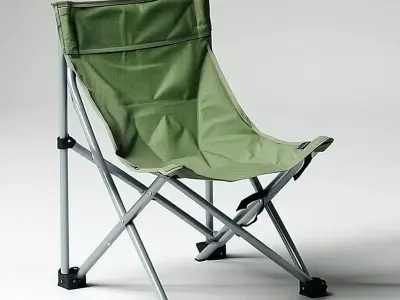 Realistic LowPoly Folding Camping Chair Low-poly 3D model