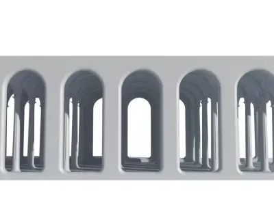 Roman Style Colonnade Corridor 3D model