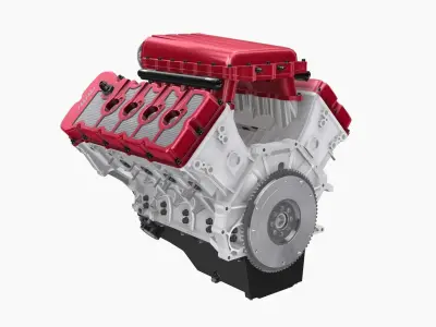 MMR Gen X 351X Billet Coyote engine Low-poly 3D model
