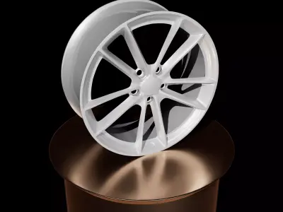 Realistic Car Wheel Rim Model High Quality Game-Ready Free low-poly 3D model