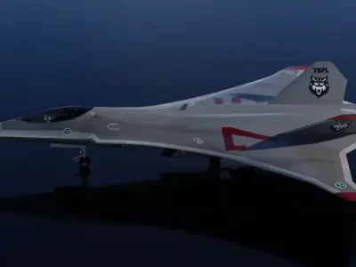 SAAB JAS-41 Fenrir Low-poly 3D model