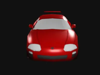 Toyota supra PS1 style Free low-poly 3D model