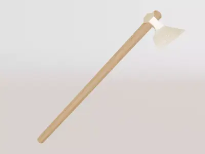 Bearded Viking Axe Free low-poly 3D model