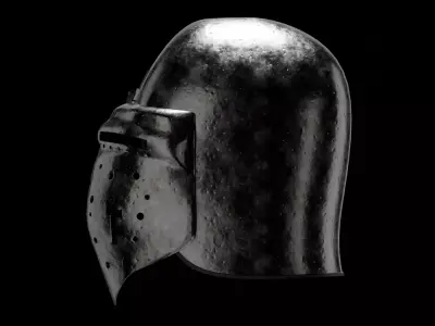 Bascinet Helmet - Schweinsgesicht  3D model