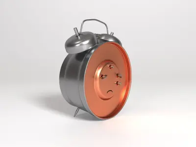 Alarm clock with birds Free 3D model