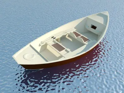 Wooden Boat MAX 2011 3D model