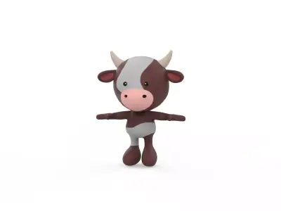 Character003 Cow Animal Low-poly 3D model