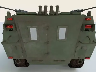 Military armored vehicle personnel carrier tank 3D model
