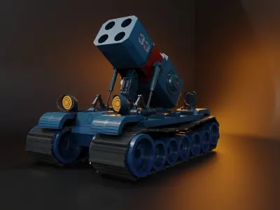 Stylized Mecha Tank - 2 3D model