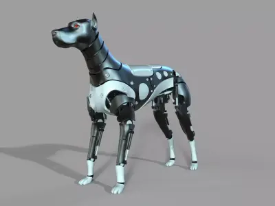Robot Dog Doberman 3D model