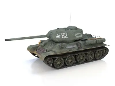 T-34 85 - Soviet medium tank - 82 3D model