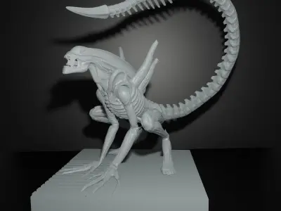 Alien statue 3D print model buy
