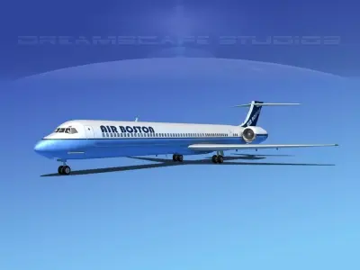 McDonnell Douglas MD80 Air Boston 3D model