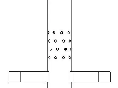 tunel de viento y perfil NACA 4212 3D model