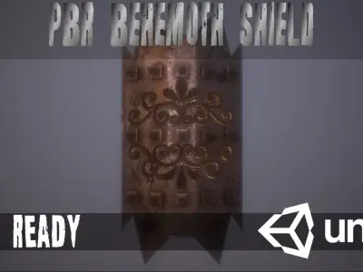 PBR Behemoth Shield Low-poly 3D model