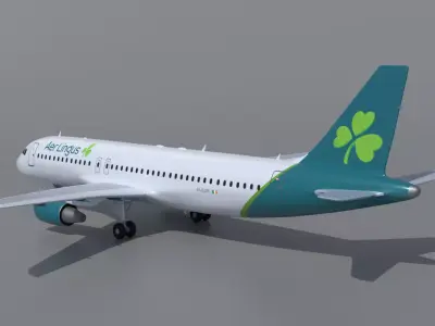 Airbus A320 Aer Lingus Airlines 3D model 3D model