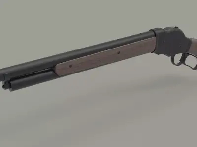 Winchester shotgun model 1887 3D model