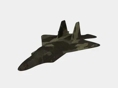 Jet Fighter Low-poly 3D model
