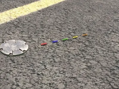 Runway Inset Lights  Low-poly 3D model