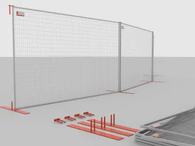 Urban Construction Fencing 3D model
