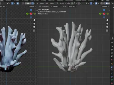 Lowpoly Coral Pack Low-poly 3D model
