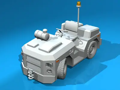 Airport tow tractor3 3D model