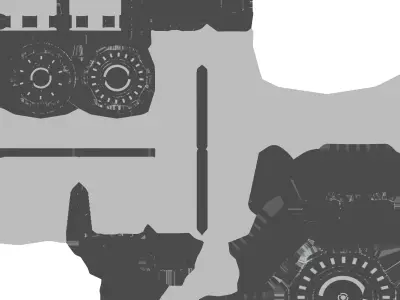 AWP Lowpoly sniper rifle with scope Low-poly 3D model