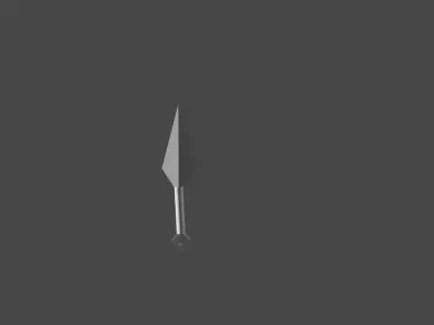 low poly kunai knife Free low-poly 3D model